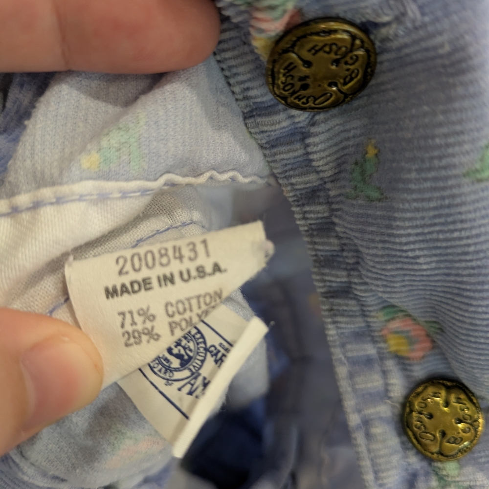 VINTAGE Osh-kosh Floral Overalls With Footies - Picture 5 of 5